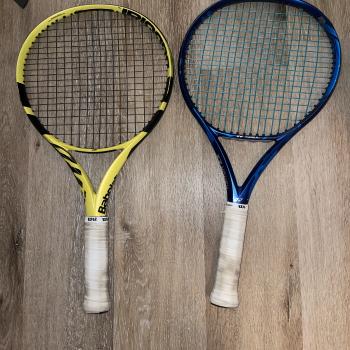 tennis racket and bag