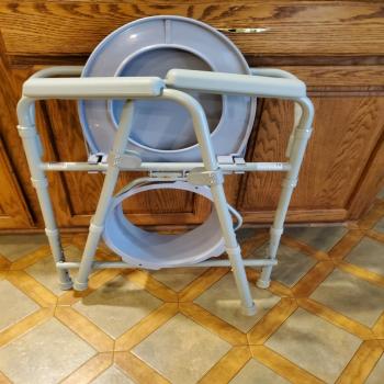 Adult bedside potty/commode chair