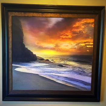 Stormy Beach - painting 46”x58