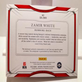 2022 National Treasures Collegiate Zamir White #12