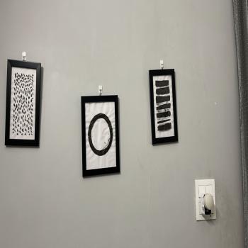 3 picture frames and 1 arrow