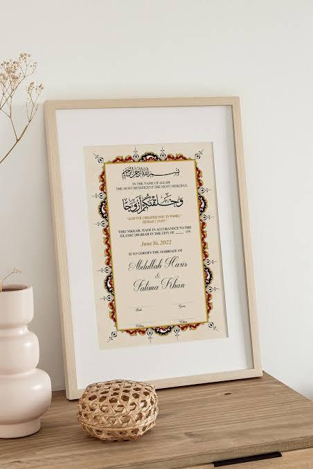 Nikkah Modern Certificate - Marriage Certificate T