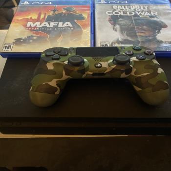 ps4 with controller &games