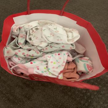 bag of baby clothes