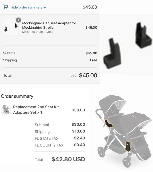 Mockingbird car seat adapter & Replacement 2nd