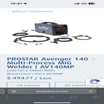 ProStar Avenger welder 140MP