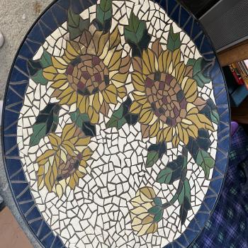 Mosaic garden/end table